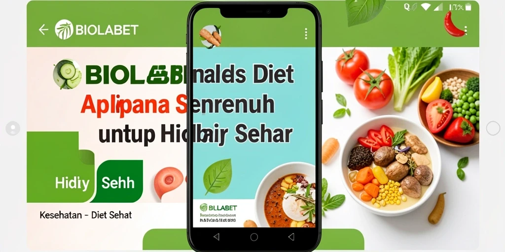 Tampilan antarmuka aplikasi BIOLABET yang memudahkan pemantauan diet sehat.