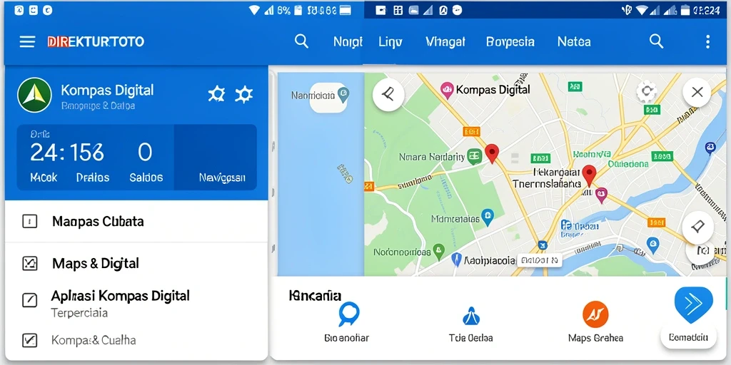 Antarmuka aplikasi Kompas Digital DIREKTURTOTO yang user-friendly.