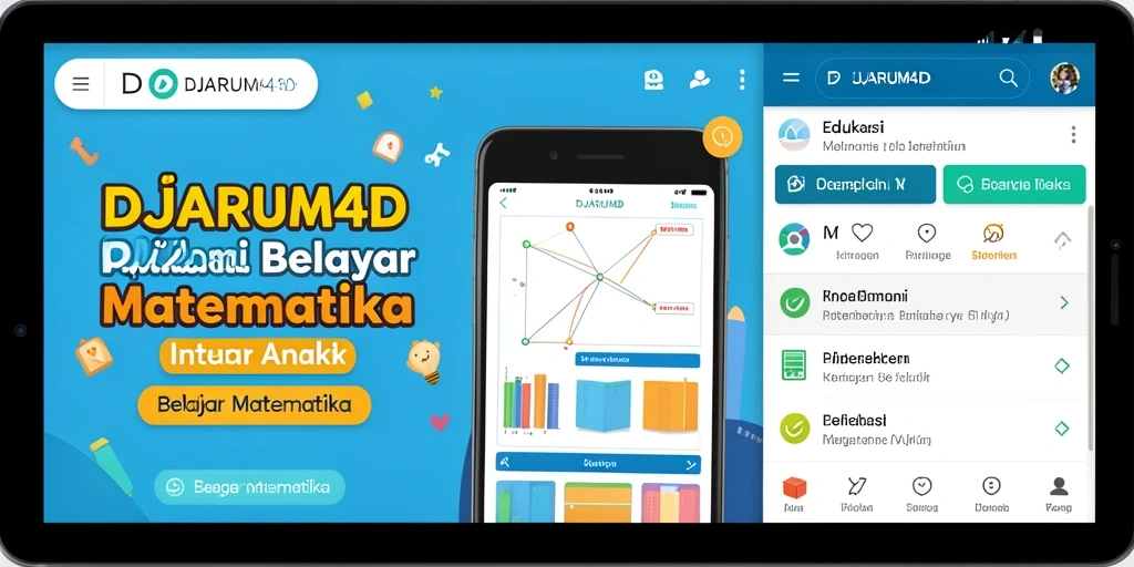 Tampilan antarmuka DJARUM4D yang interaktif untuk belajar matematika.