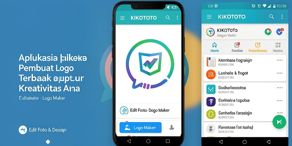 Tampilan antarmuka KIKOTOTO yang elegan dan fungsional untuk desain logo.