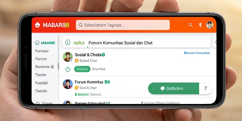 Antarmuka pengguna MABAR88 yang menarik untuk komunitas sosial.