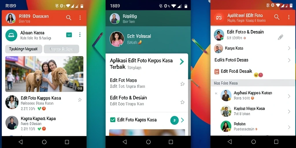 Antarmuka aplikasi RI889 untuk Edit Foto Kertas Kaca yang intuitif.