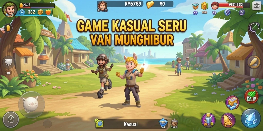 Antarmuka menarik dari game Kasual RP6789 dengan fungsi yang mudah digunakan.